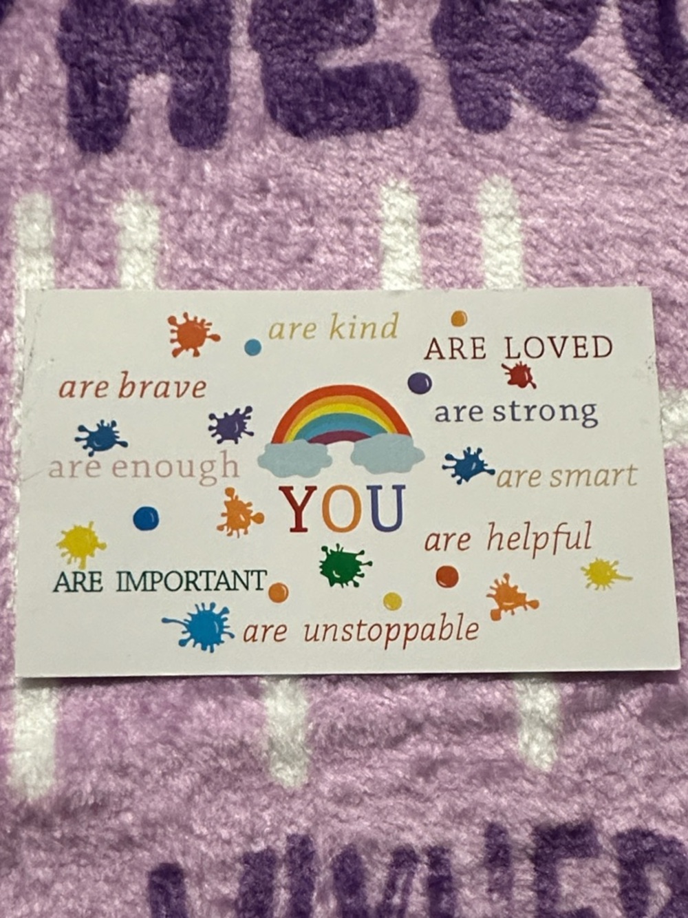 Rainbow Infinity Enamel Pin with Positive Affirmation Card in a sheer bag - Picture 5 of 6